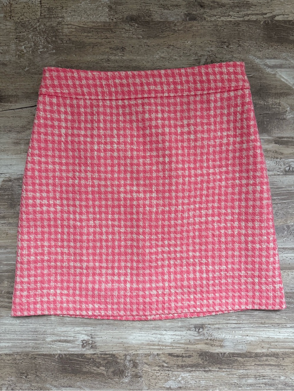J Crew Pink Tweed A-Line Skirt Size 4 Lined EUC